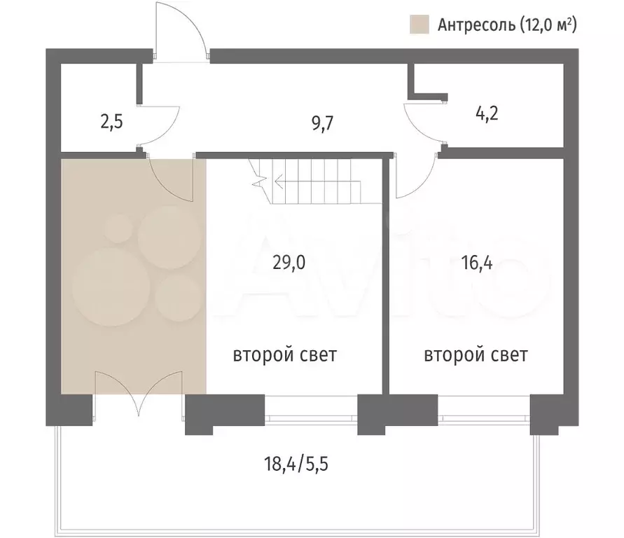 1-к. квартира, 79,1 м, 1/7 эт. - Фото 1