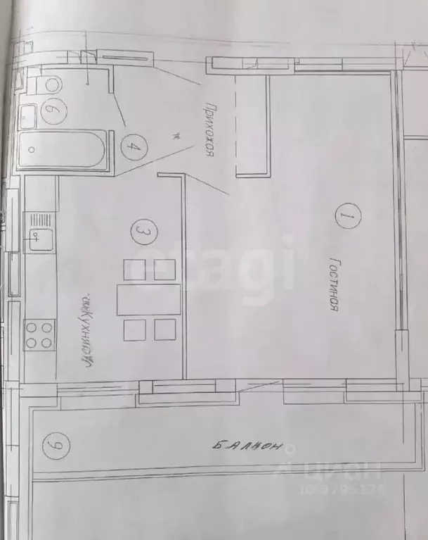 1-к кв. Татарстан, Казань ул. Сибгата Хакима, 7 (41.3 м) - Фото 2