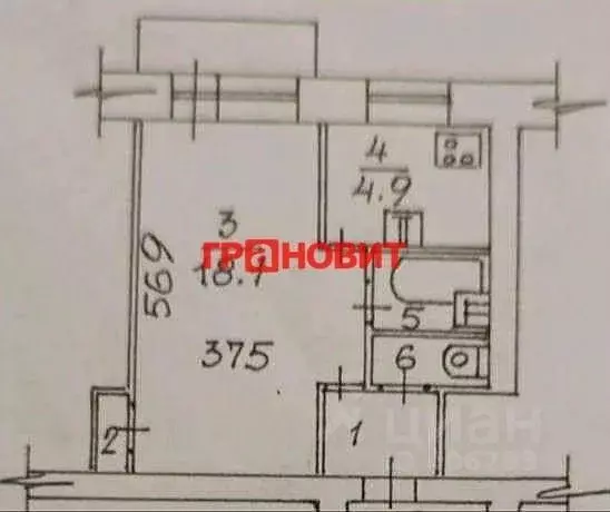 1-к кв. Новосибирская область, Новосибирск Народная ул., 27/1 (30.2 м) - Фото 1