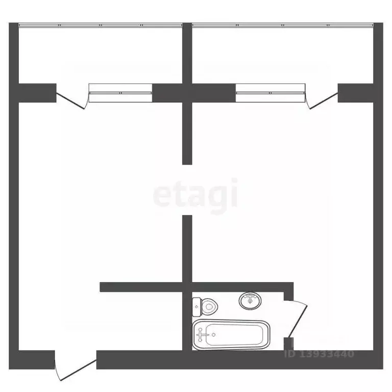 2-к кв. Тюменская область, Тюмень ул. Бабарынка, 16а (29.7 м) - Фото 1