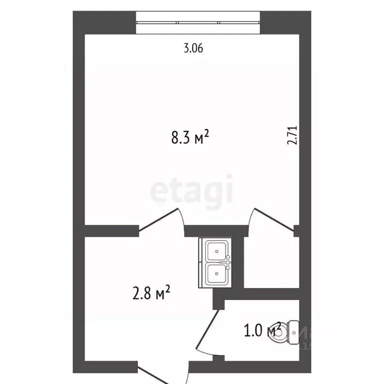 Студия Мордовия, Саранск ул. Анны Лусс, 3Б (12.8 м) - Фото 1