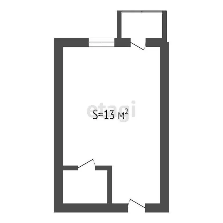 1к в 11-комнатной квартире (13 м) - Фото 1