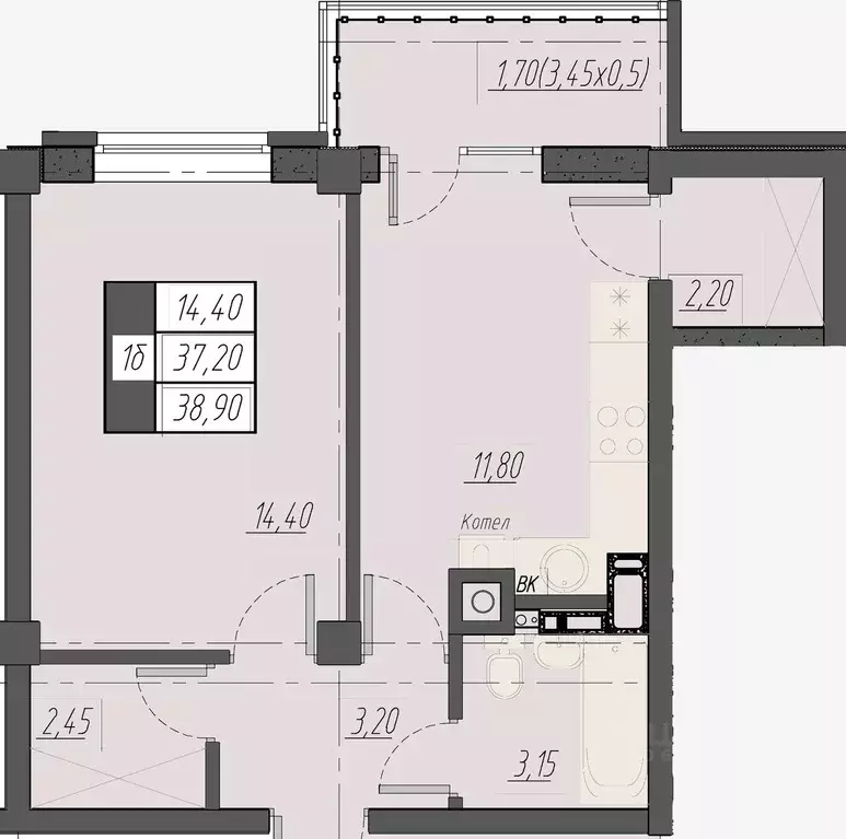 1-к кв. Ставропольский край, Пятигорск Новопятигорск мкр, Курортный ... - Фото 1