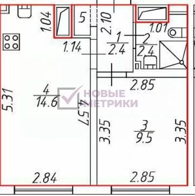 1-к кв. Санкт-Петербург ул. Пейзажная, 24к1 (30.0 м) - Фото 2