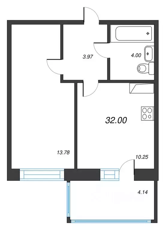 1-к кв. Ленинградская область, Мурино Всеволожский район, ул. Шоссе в ... - Фото 2