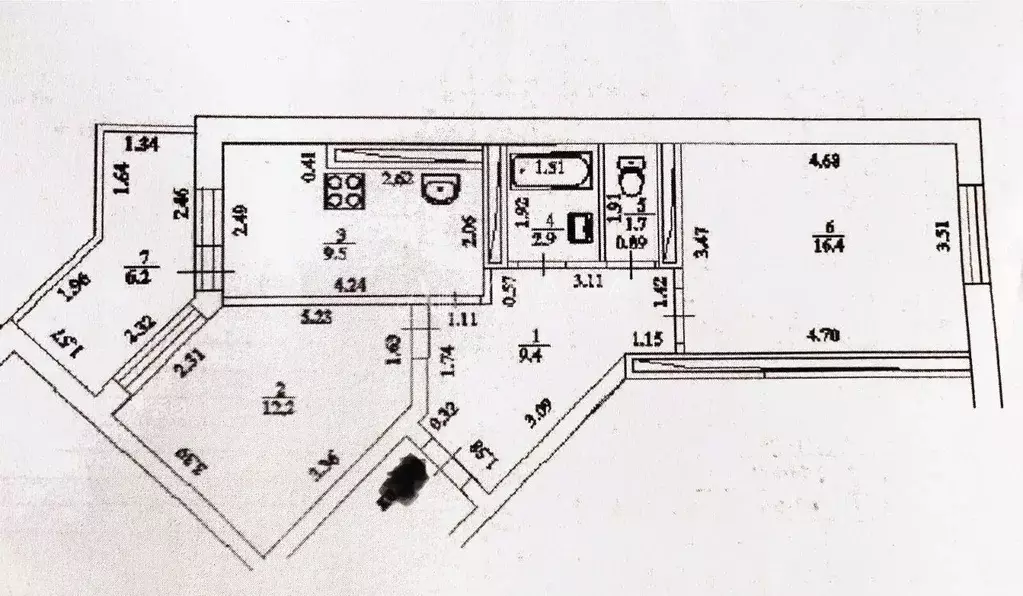 2-к кв. Башкортостан, Уфа ул. Генерала Кусимова, 15 (52.1 м) - Фото 2