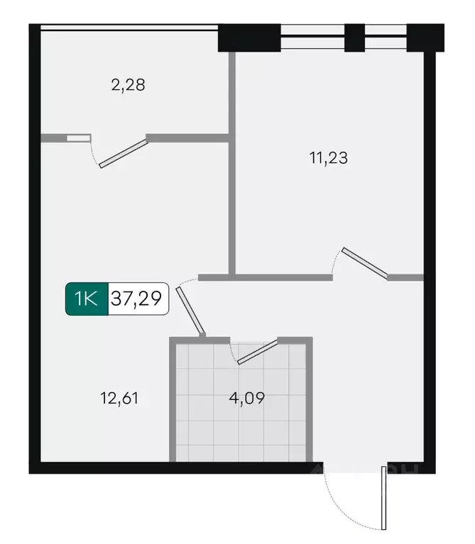 1-к кв. Краснодарский край, Краснодар Народные Кварталы жилой комплекс ... - Фото 2