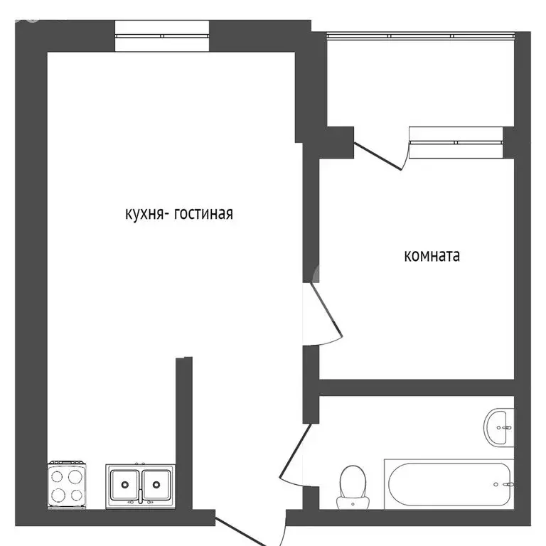 2-комнатная квартира: Петрозаводск, улица Профсоюзов, 10к1 (37.96 м) - Фото 1