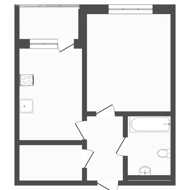 1-комнатная квартира: Тюмень, улица 50 лет Октября, 57Ак1 (37 м) - Фото 1