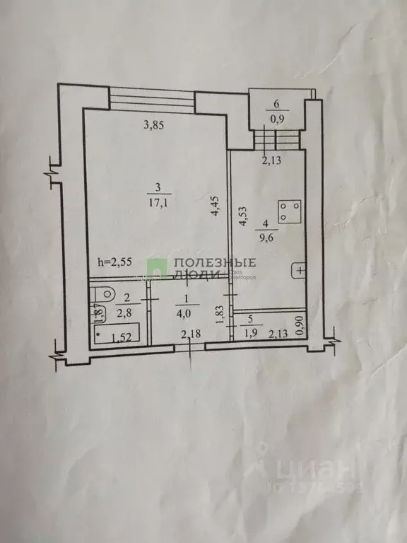 1-к кв. Забайкальский край, Чита ул. Шестиперова, 16 (36.0 м) - Фото 1