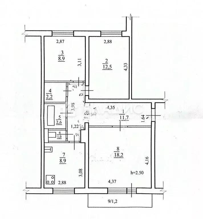 3-к кв. Забайкальский край, Чита Северный мкр, 59 (66.0 м) - Фото 1