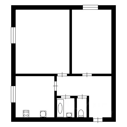2-к кв. Курская область, Курск ул. Дубровинского, 1 (42.0 м) - Фото 2