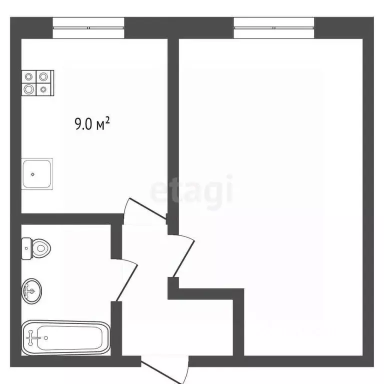 1-к кв. Калужская область, Калуга ул. Георгия Амелина, 36 (30.5 м) - Фото 1