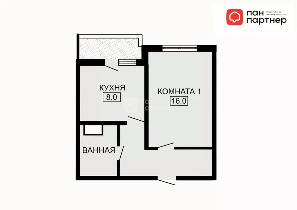 1-к кв. Санкт-Петербург ул. Лидии Зверевой, 9к1 (36.2 м) - Фото 2
