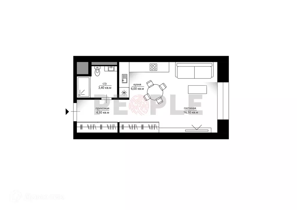 Продаётся квартира-студия, 30.19 м - Фото 0