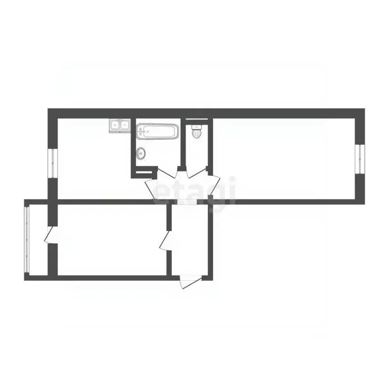 2-к кв. Челябинская область, Челябинск ул. Молодогвардейцев, 41Г (56.5 ... - Фото 2