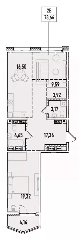 2-к кв. Иркутская область, Иркутск Донская ул., 5Г (78.66 м) - Фото 0