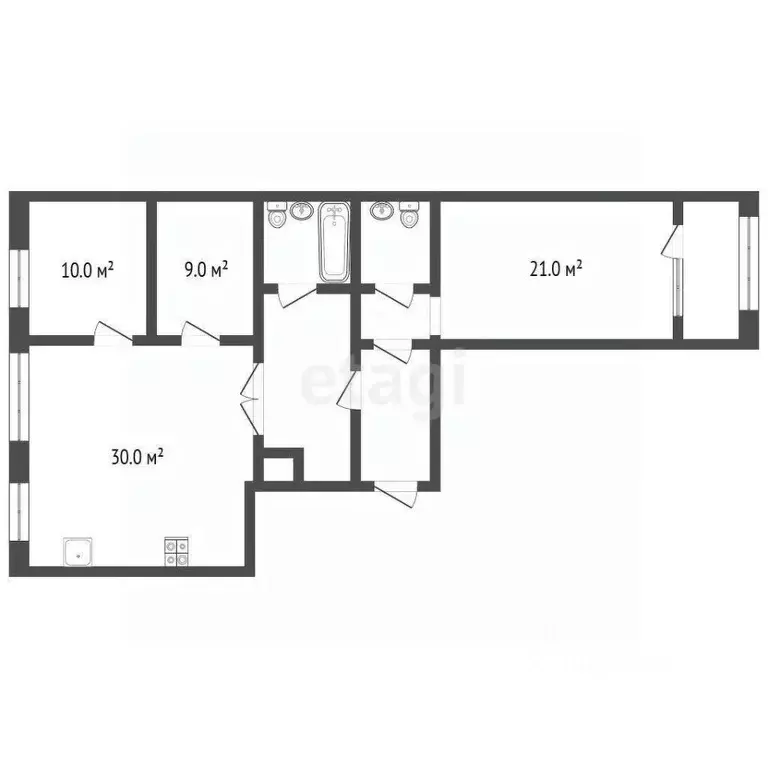 3-к кв. Московская область, Балашиха просп. Ленина, 32а (90.0 м) - Фото 1