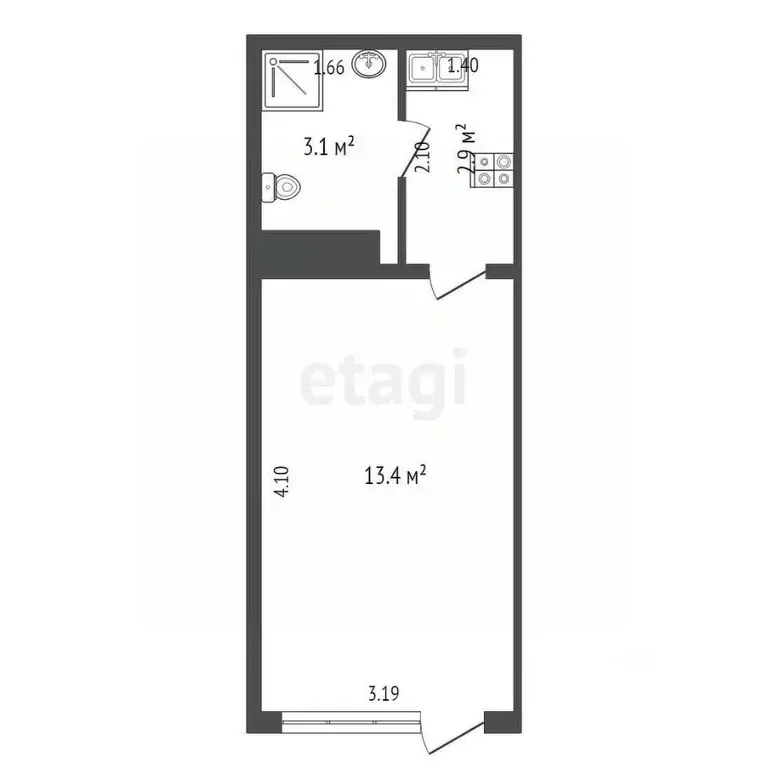 1-к кв. Крым, Ялта муниципальный округ, Отрадное пгт ул. Отрадная, 25А ... - Фото 2
