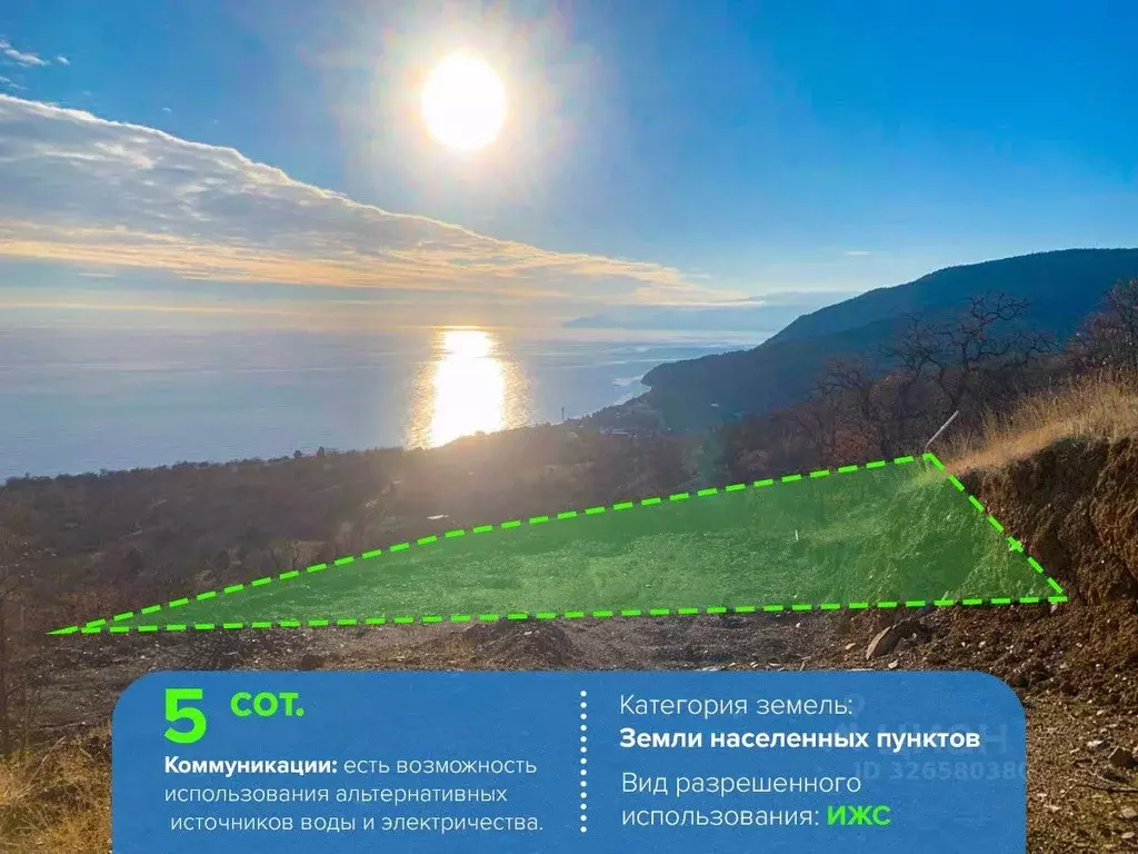 Участок в Крым, Алушта муниципальный округ, с. Приветное  (5.0 сот.) - Фото 2