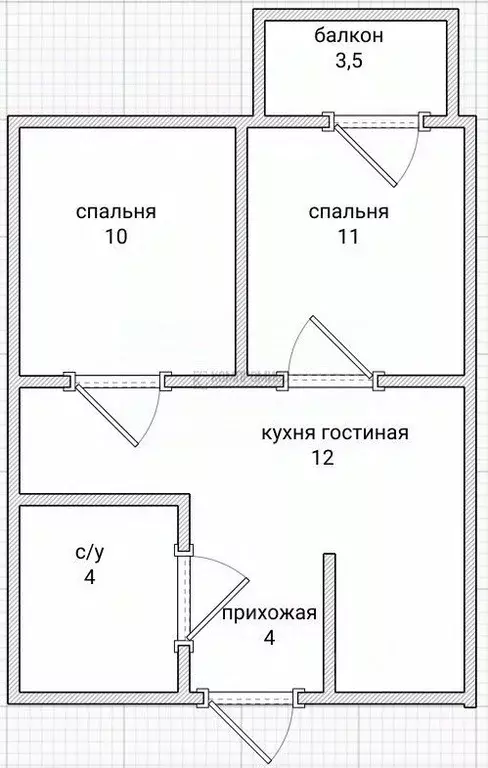 2-к кв. Краснодарский край, Краснодар Российская ул. (40.0 м) - Фото 1