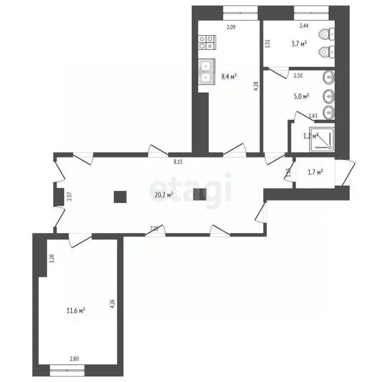 Комната Крым, Евпатория ул. Некрасова, 89 (6.0 м) - Фото 1