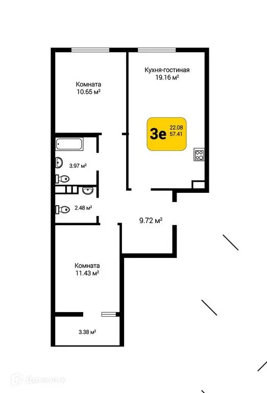 Продаётся 3-к квартира, 59.1 м - Фото 0