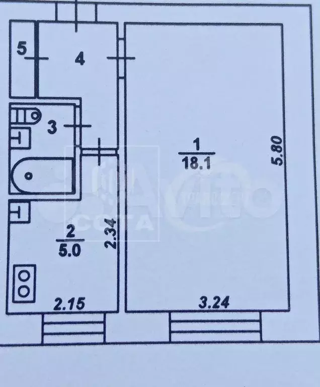 1-к. квартира, 30 м, 6/9 эт. - Фото 0