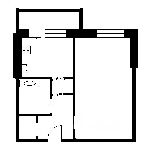1-к кв. Башкортостан, Уфа Российская ул., 171 (33.0 м) - Фото 2