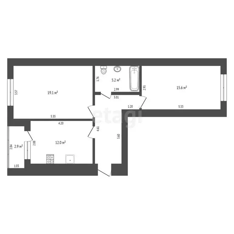 2-комнатная квартира: Калининград, улица Виктора Гакуна, 5 (64.3 м) - Фото 0