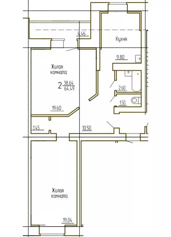 2-к кв. Челябинская область, Миасс просп. Макеева, 85 (64.7 м) - Фото 1