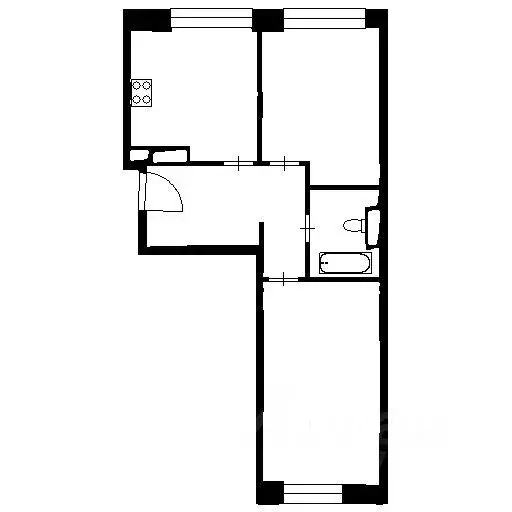 Квартира, 2 комнаты, 56 м - Фото 1