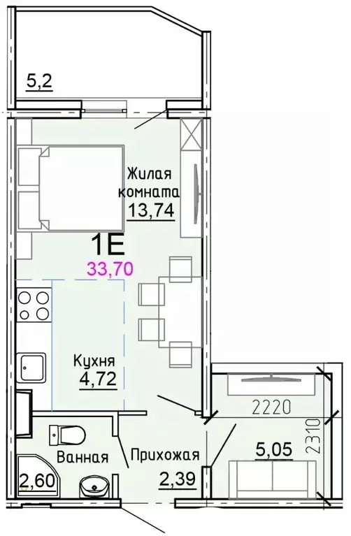 Студия Московская область, Солнечногорск городской округ, Голубое пгт ... - Фото 1