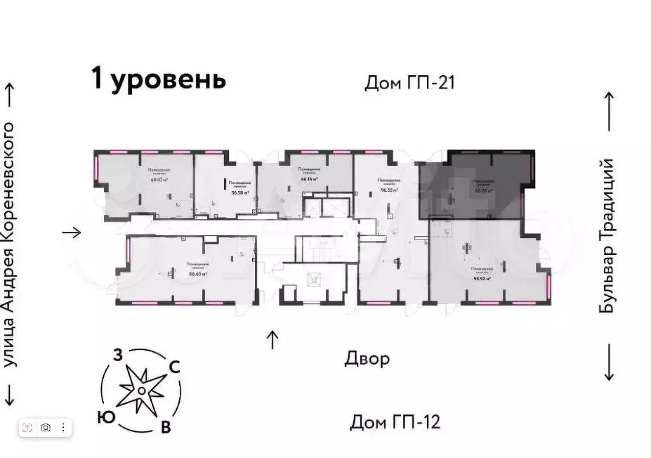 Сдам помещение свободного назначения, 68.06 м - Фото 1