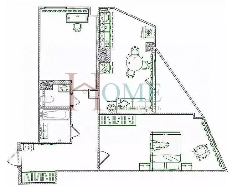 3-к кв. Новосибирская область, Новосибирск ул. Галущака, 15 (63.8 м) - Фото 1