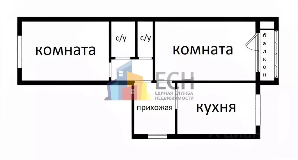 2-к кв. Тульская область, Тула Литейная ул., 33 (50.2 м) - Фото 2