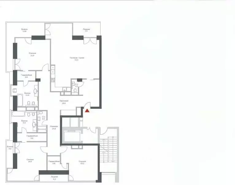5-к кв. Москва Минская ул., 2Вк1 (305.0 м) - Фото 2