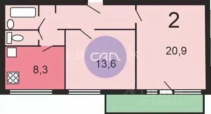 2-к кв. Москва ул. Стромынка, 13 (54.3 м) - Фото 2