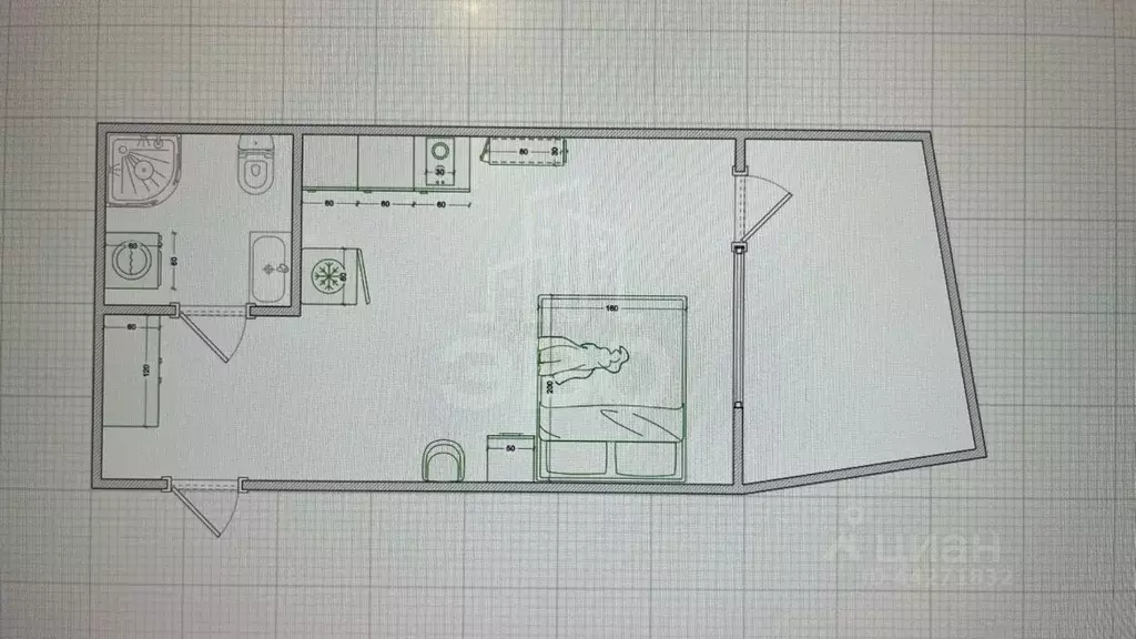 Студия Санкт-Петербург Заневский просп., 42 (25.0 м) - Фото 2