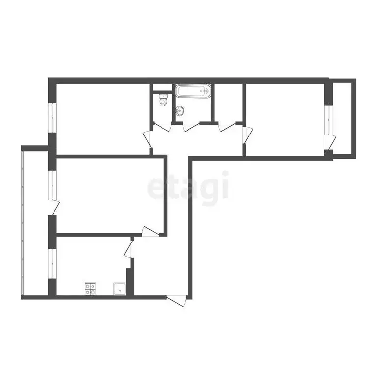 3-комнатная квартира: Йошкар-Ола, улица Кирова, 9 (78 м) - Фото 1