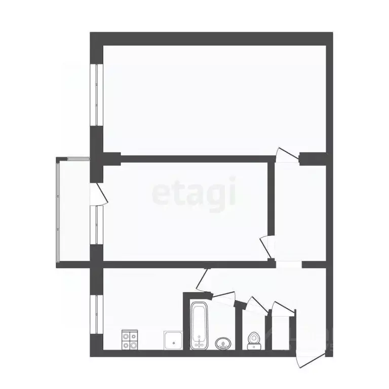 2-к кв. Иркутская область, Иркутск Депутатская ул., 10 (46.5 м) - Фото 2