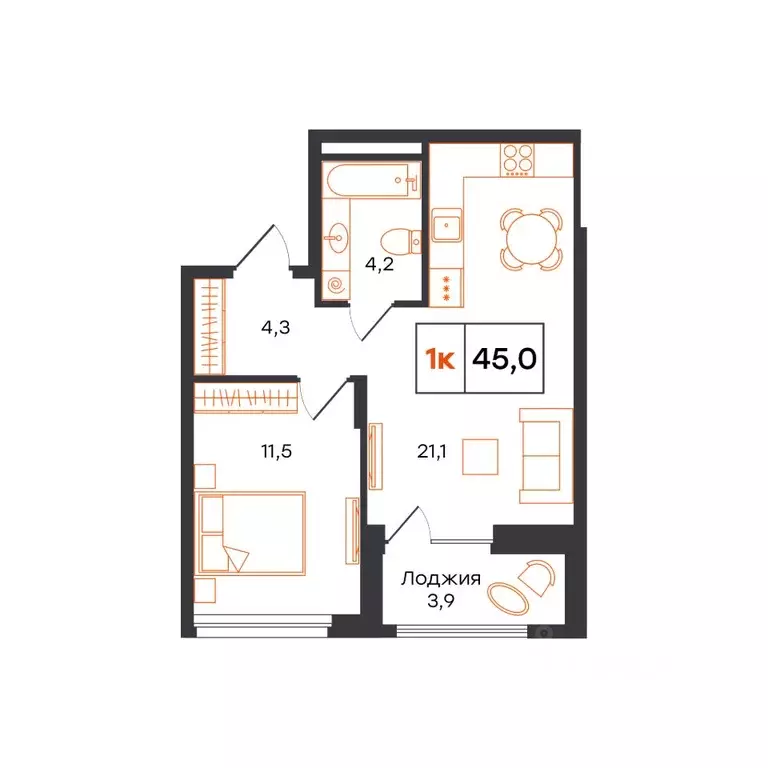 1-к кв. Свердловская область, Нижний Тагил 1-й кв-л, Александровский ... - Фото 1