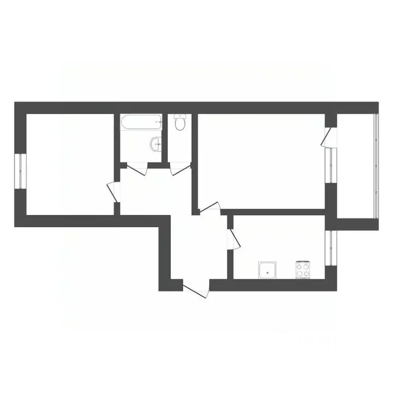 2-к кв. Тюменская область, Тюмень проезд Стахановцев, 3 (50.4 м) - Фото 2