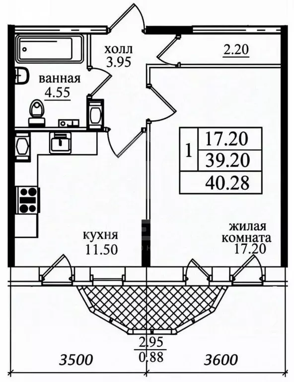 1-к кв. Санкт-Петербург пос. Парголово, ул. Федора Абрамова, 19к1 ... - Фото 2