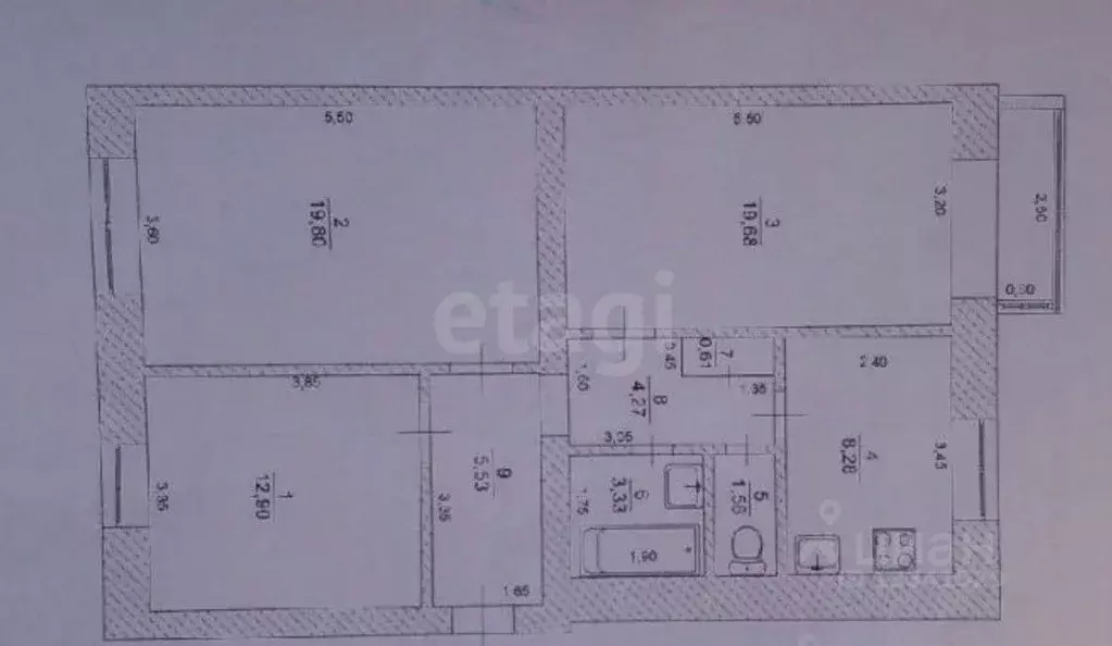 3-к кв. Ульяновская область, Ульяновск ул. Полбина, 19 (74.0 м) - Фото 2