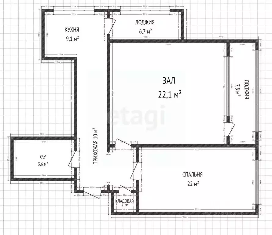 2-к кв. Дагестан, Махачкала ул. Бейбулатова, 22 (82.7 м) - Фото 1