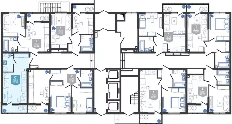 Квартира-студия: Новороссийск, улица Куникова, 55к1 (27.2 м) - Фото 1