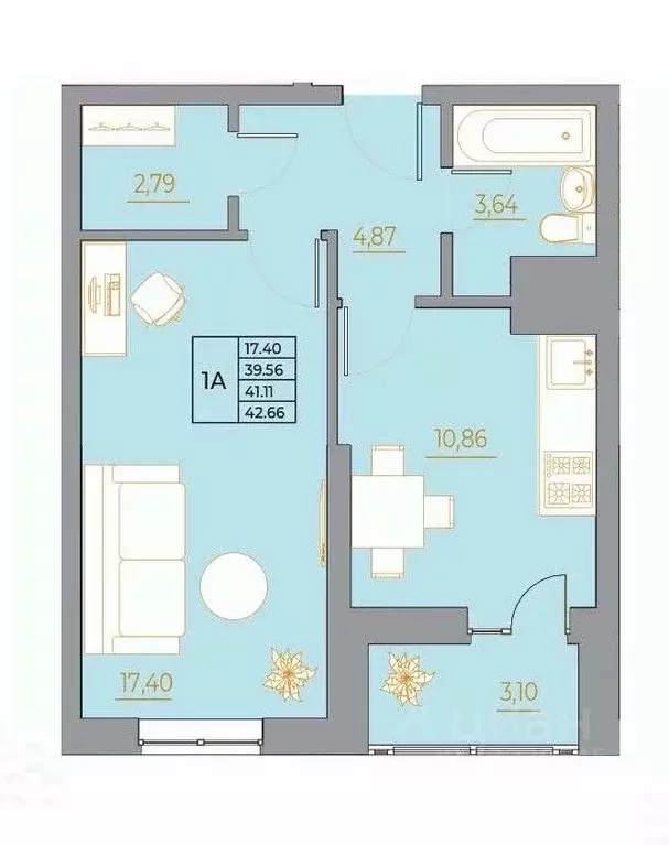 1-к кв. Ростовская область, Ростов-на-Дону Новый Горизонт жилой ... - Фото 1