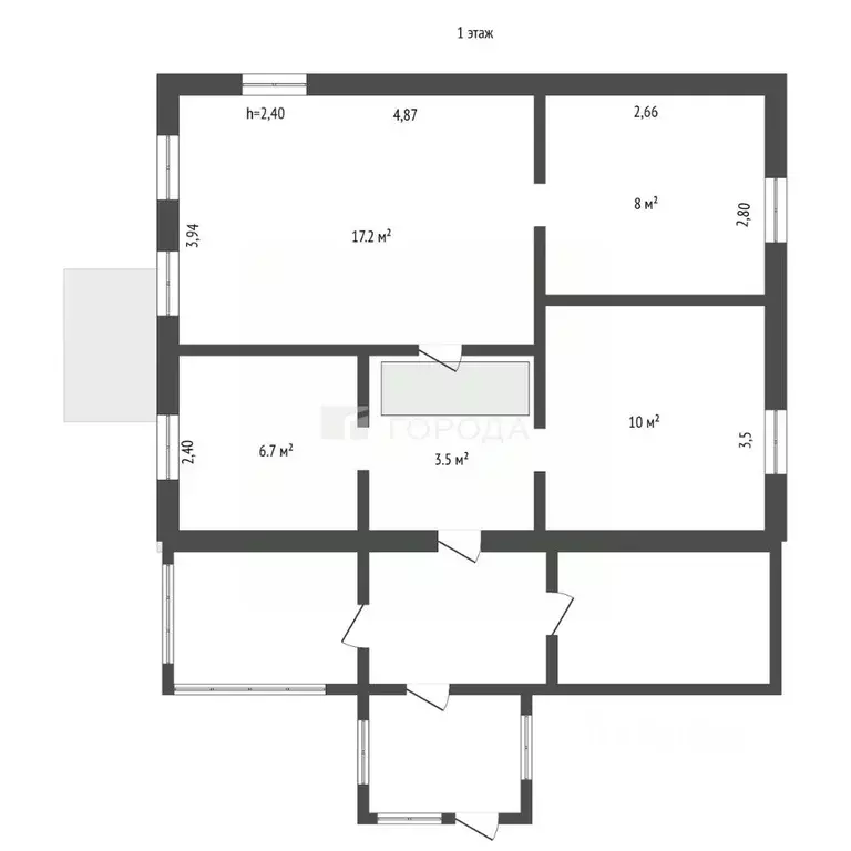 Дом в Кемеровская область, Новокузнецк ул. Матросова, 1 (65 м) - Фото 2