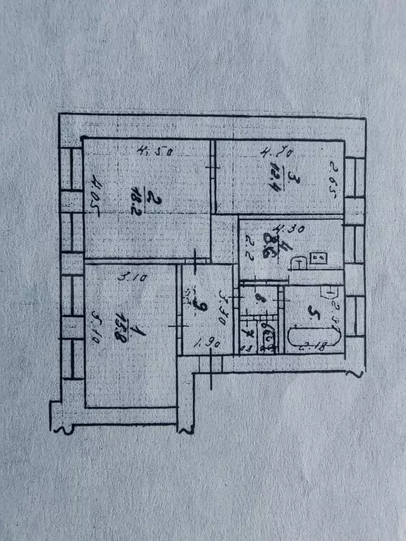 3-к. квартира, 70,6 м, 2/3 эт. - Фото 0